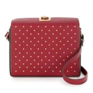 NWT Carlos by Carlos Santana Square Studded Cross Body Bag in Wine
